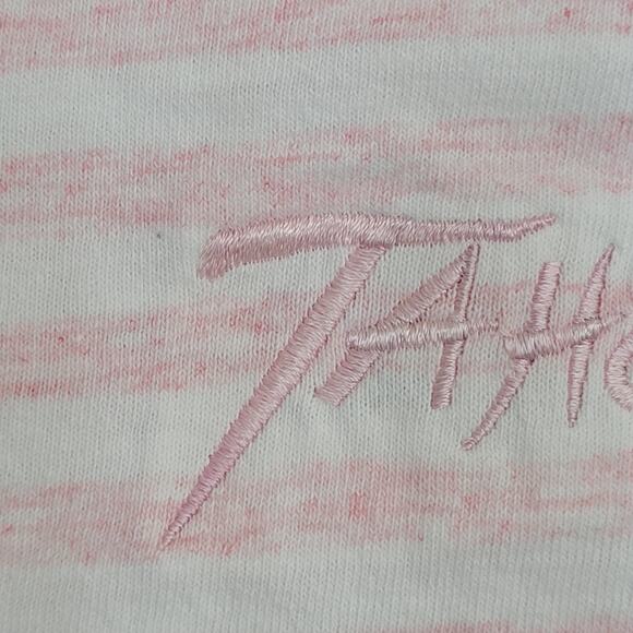 Vintage 90s Tahoe Shirt Large 21x27 Pink White - Picture 12 of 12